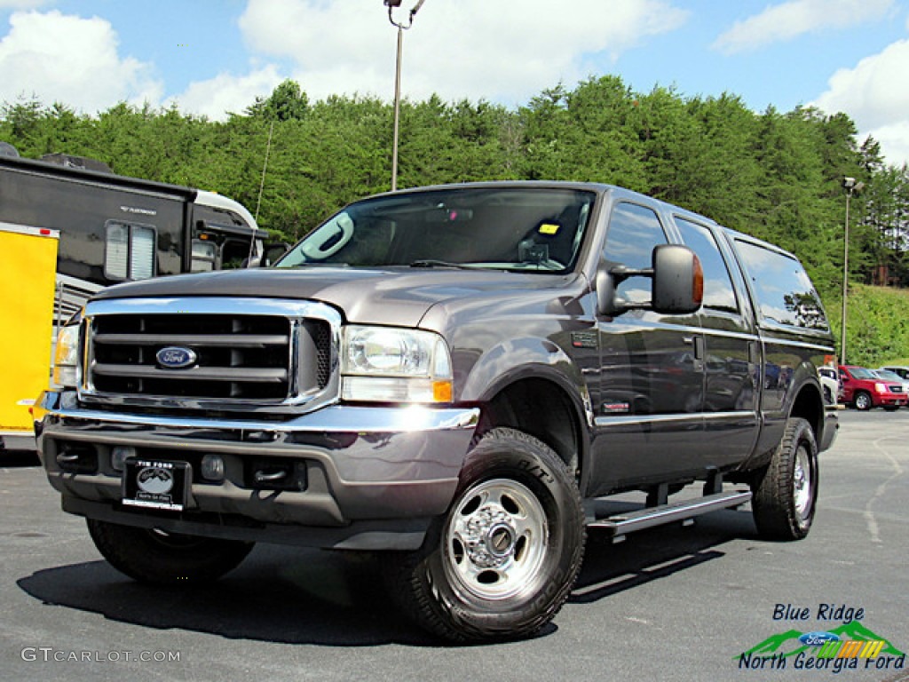 2004 F250 Super Duty Lariat Crew Cab 4x4 - Dark Shadow Grey Metallic / Medium Flint photo #1