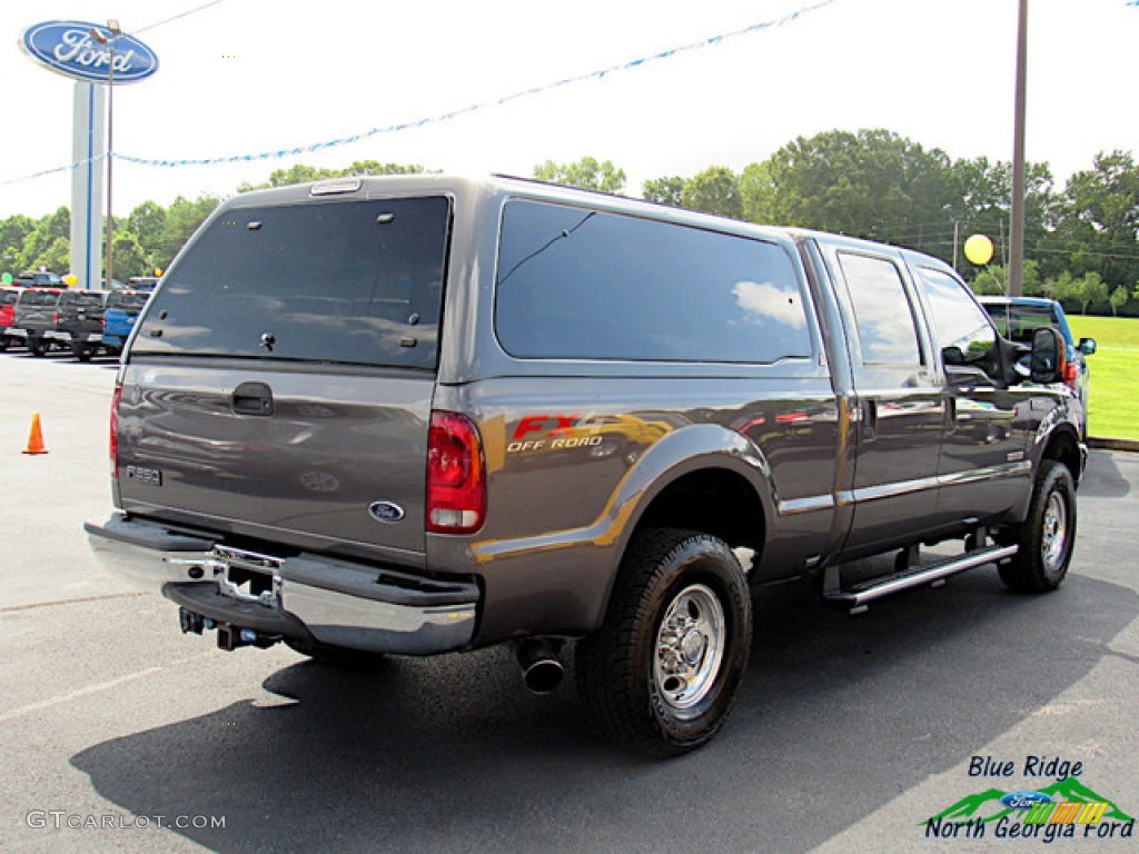 2004 F250 Super Duty Lariat Crew Cab 4x4 - Dark Shadow Grey Metallic / Medium Flint photo #5