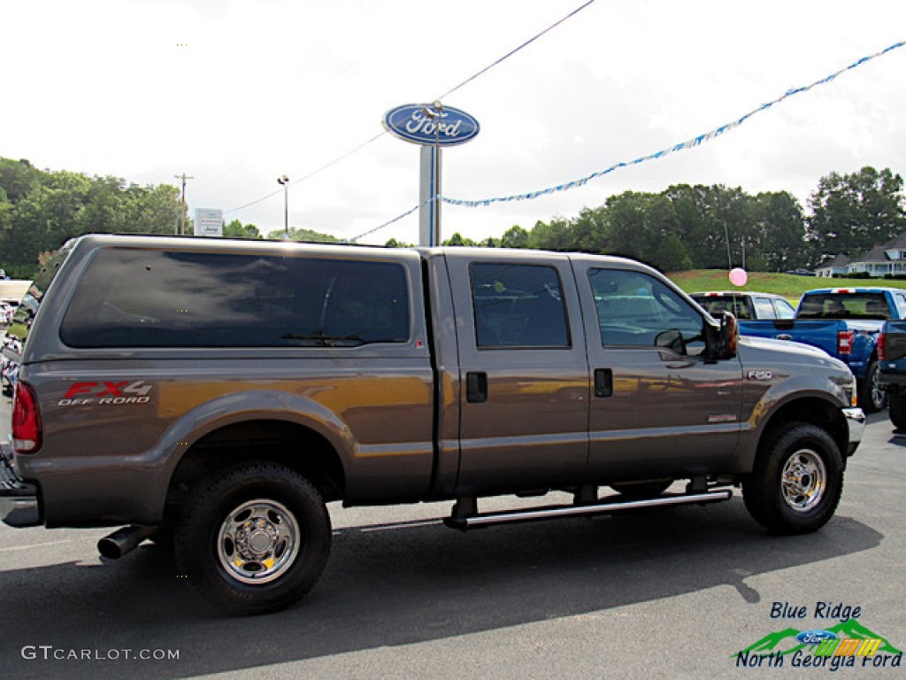 2004 F250 Super Duty Lariat Crew Cab 4x4 - Dark Shadow Grey Metallic / Medium Flint photo #6