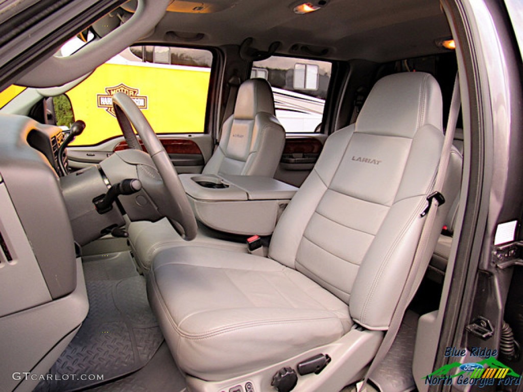 2004 F250 Super Duty Lariat Crew Cab 4x4 - Dark Shadow Grey Metallic / Medium Flint photo #11