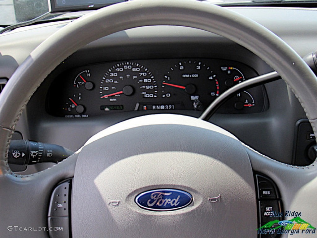 2004 F250 Super Duty Lariat Crew Cab 4x4 - Dark Shadow Grey Metallic / Medium Flint photo #17