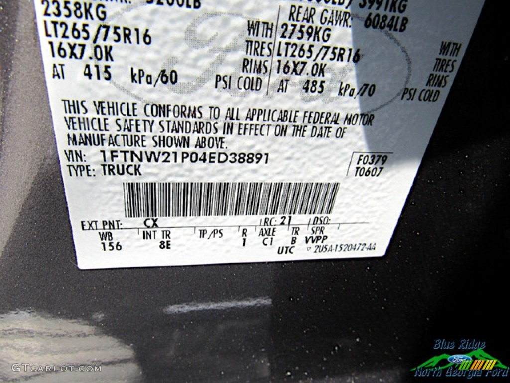 2004 F250 Super Duty Lariat Crew Cab 4x4 - Dark Shadow Grey Metallic / Medium Flint photo #25