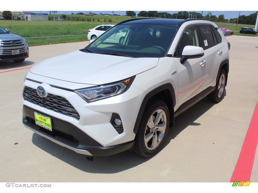 Blizzard White Pearl 2020 Toyota RAV4 Limited AWD Hybrid Exterior Photo #139129917