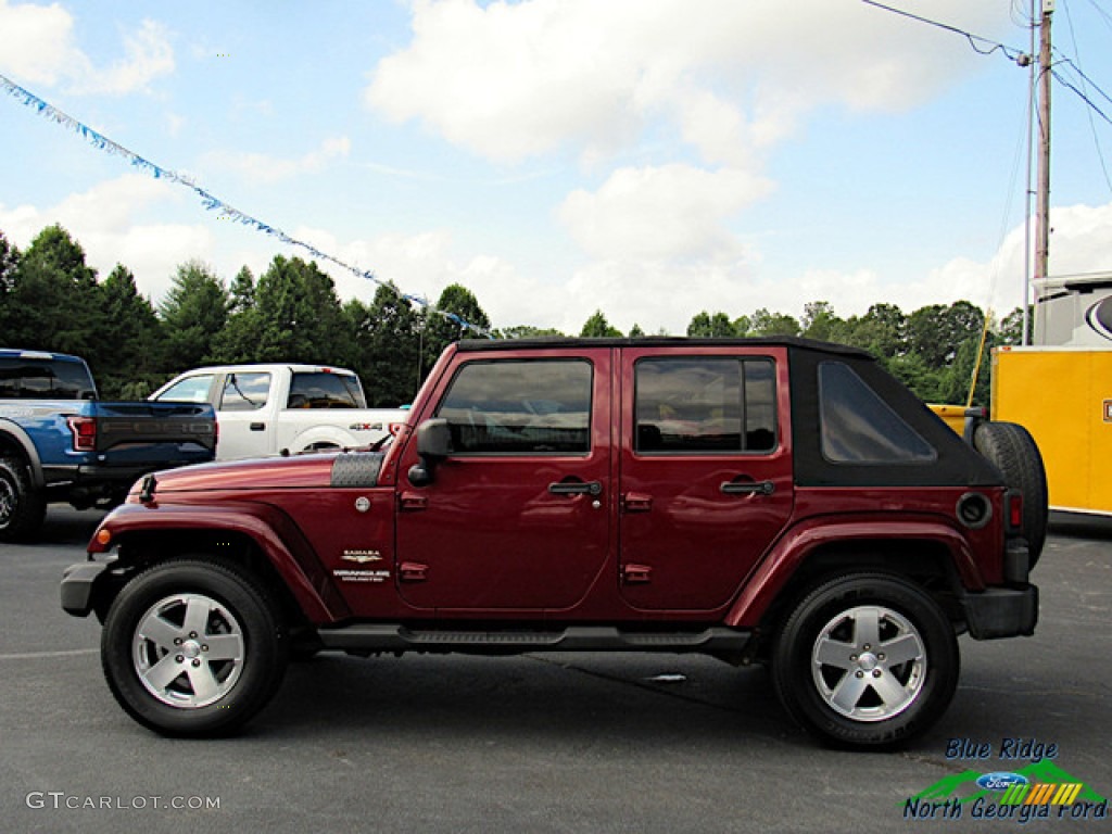 2008 Wrangler Unlimited Sahara 4x4 - Red Rock Crystal Pearl / Dark Slate Gray/Med Slate Gray photo #2