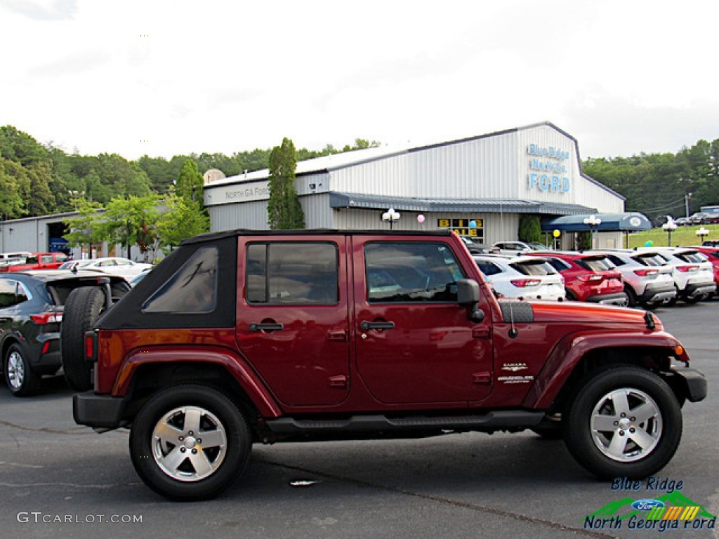 2008 Wrangler Unlimited Sahara 4x4 - Red Rock Crystal Pearl / Dark Slate Gray/Med Slate Gray photo #6