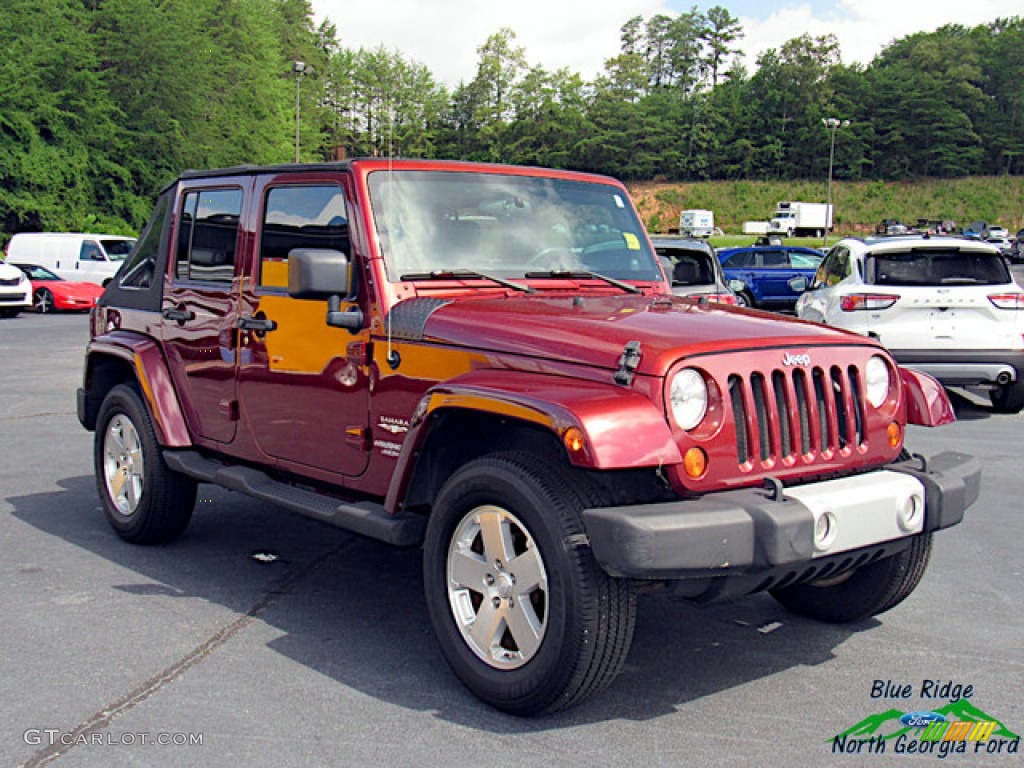 2008 Wrangler Unlimited Sahara 4x4 - Red Rock Crystal Pearl / Dark Slate Gray/Med Slate Gray photo #7