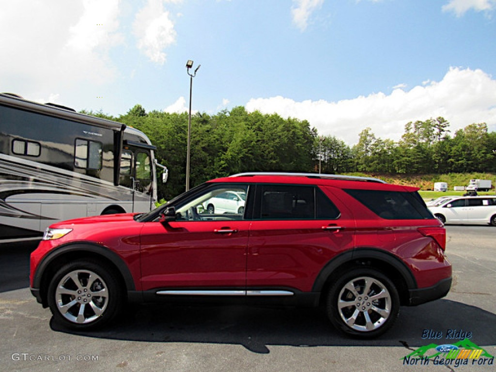 2020 Explorer Platinum 4WD - Rapid Red Metallic / Sandstone photo #2