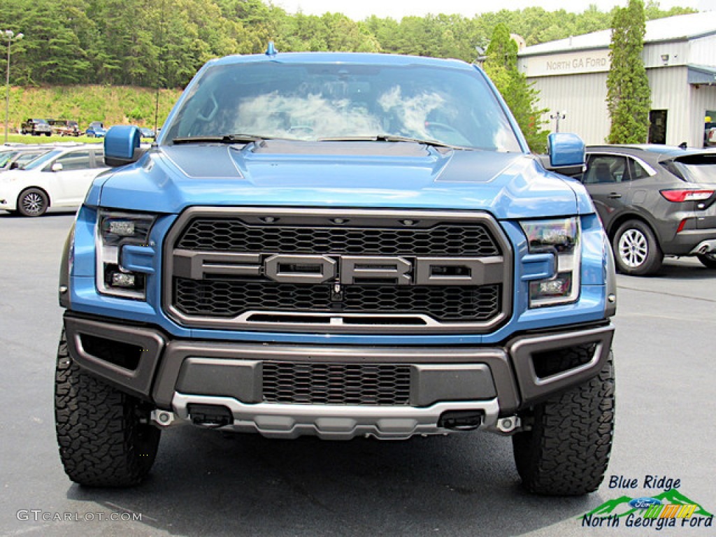 2020 F150 SVT Raptor SuperCrew 4x4 - Ford Performance Blue / Black photo #8