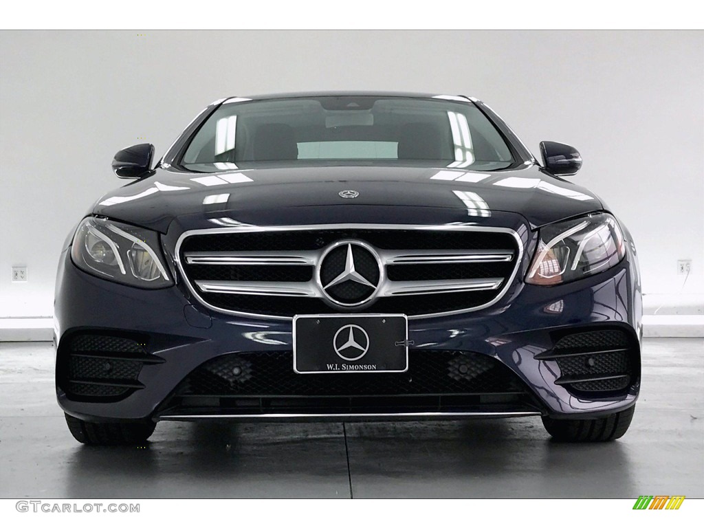 2018 E 300 Sedan - Lunar Blue Metallic / Black photo #2