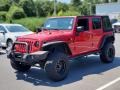2008 Flame Red Jeep Wrangler Unlimited X 4x4  photo #22