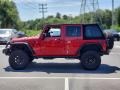 2008 Flame Red Jeep Wrangler Unlimited X 4x4  photo #23
