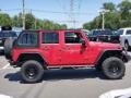 2008 Flame Red Jeep Wrangler Unlimited X 4x4  photo #27