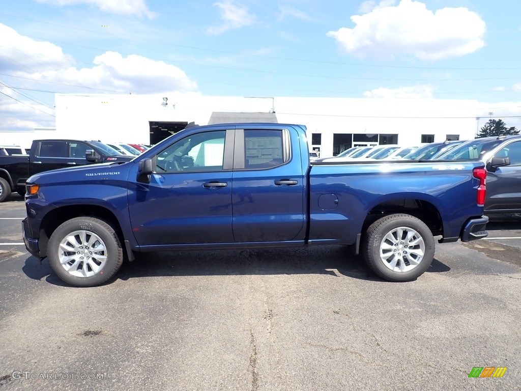 2020 Silverado 1500 Custom Double Cab 4x4 - Northsky Blue Metallic / Jet Black photo #2
