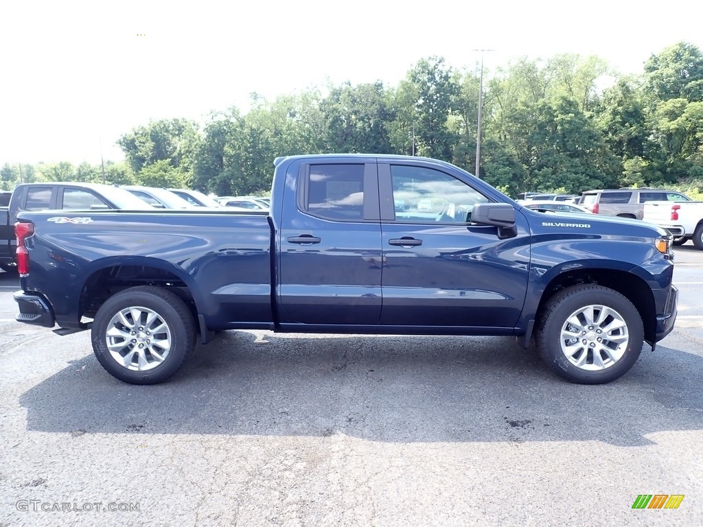 2020 Silverado 1500 Custom Double Cab 4x4 - Northsky Blue Metallic / Jet Black photo #6