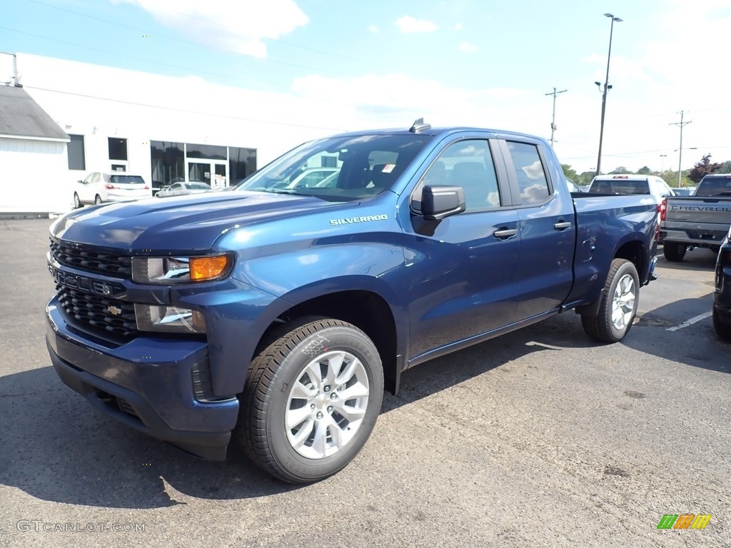 2020 Silverado 1500 Custom Double Cab 4x4 - Northsky Blue Metallic / Jet Black photo #1