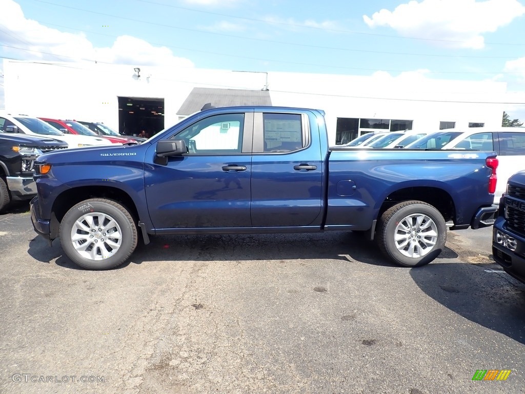 2020 Silverado 1500 Custom Double Cab 4x4 - Northsky Blue Metallic / Jet Black photo #2