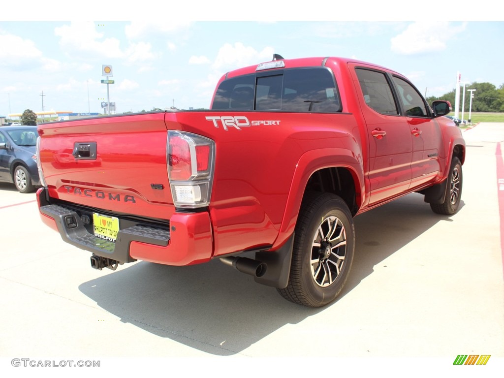 2020 Tacoma TRD Sport Double Cab 4x4 - Barcelona Red Metallic / TRD Cement/Black photo #8