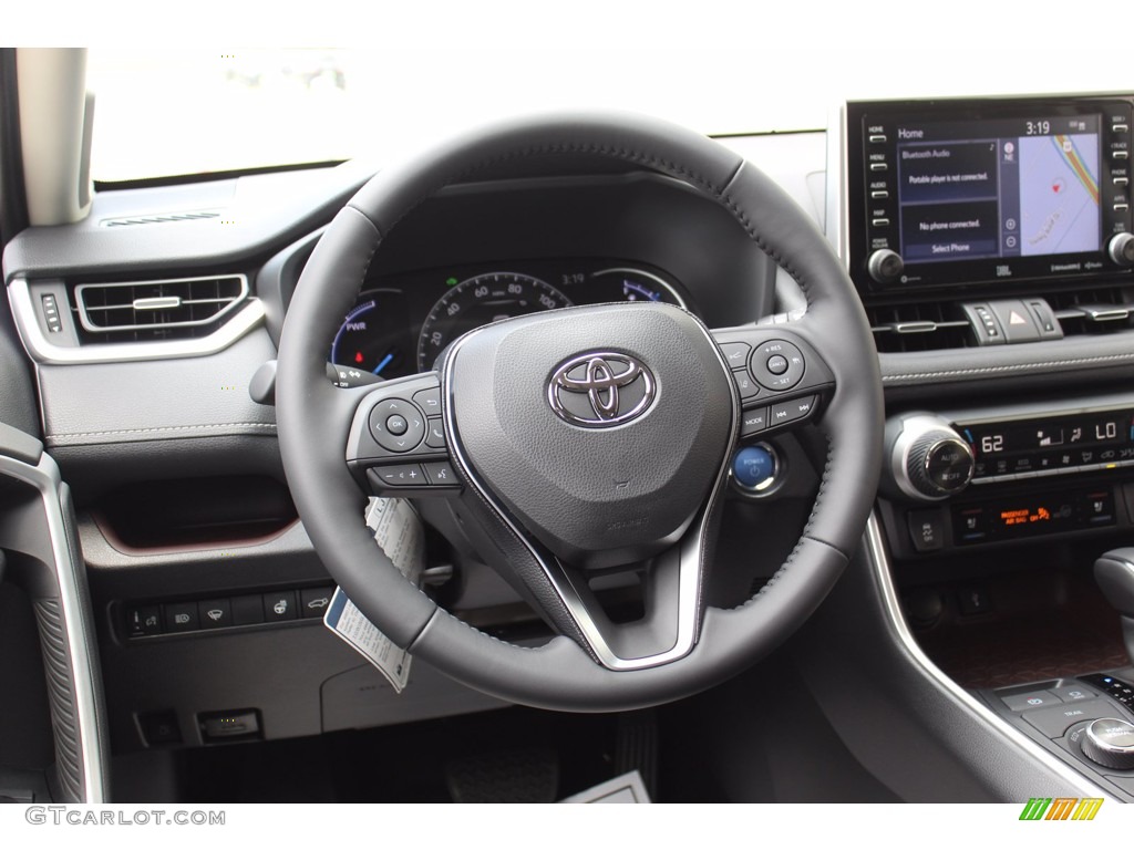 2020 Toyota RAV4 Limited AWD Hybrid Black Steering Wheel Photo #139139249