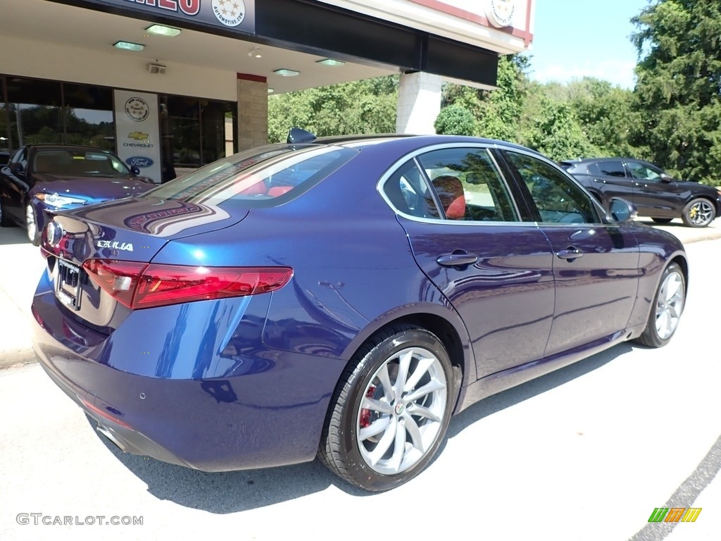 2019 Giulia AWD - Montecarlo Blue Metallic / Black/Red photo #2