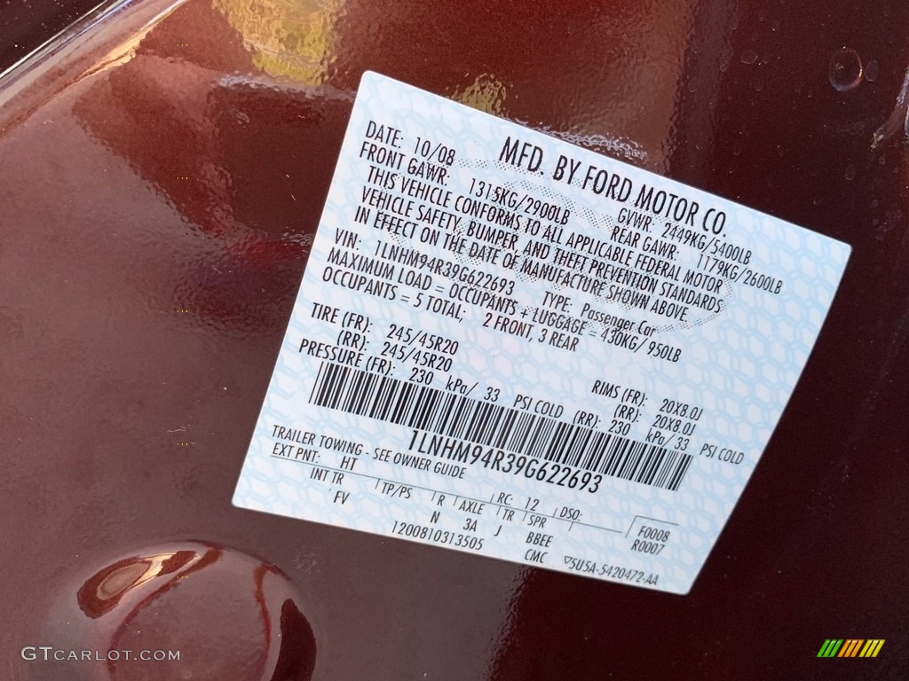 2009 MKS AWD Sedan - Cinnamon Metallic / Cashmere photo #100