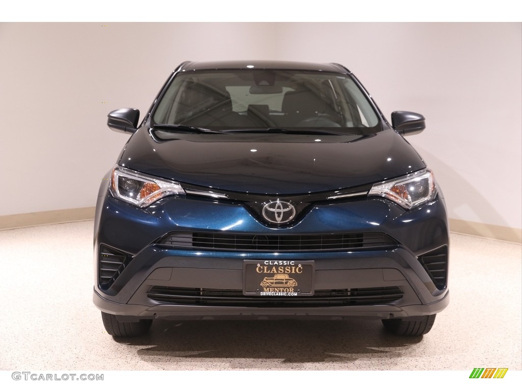 2018 RAV4 LE AWD - Galactic Aqua Mica / Black photo #2