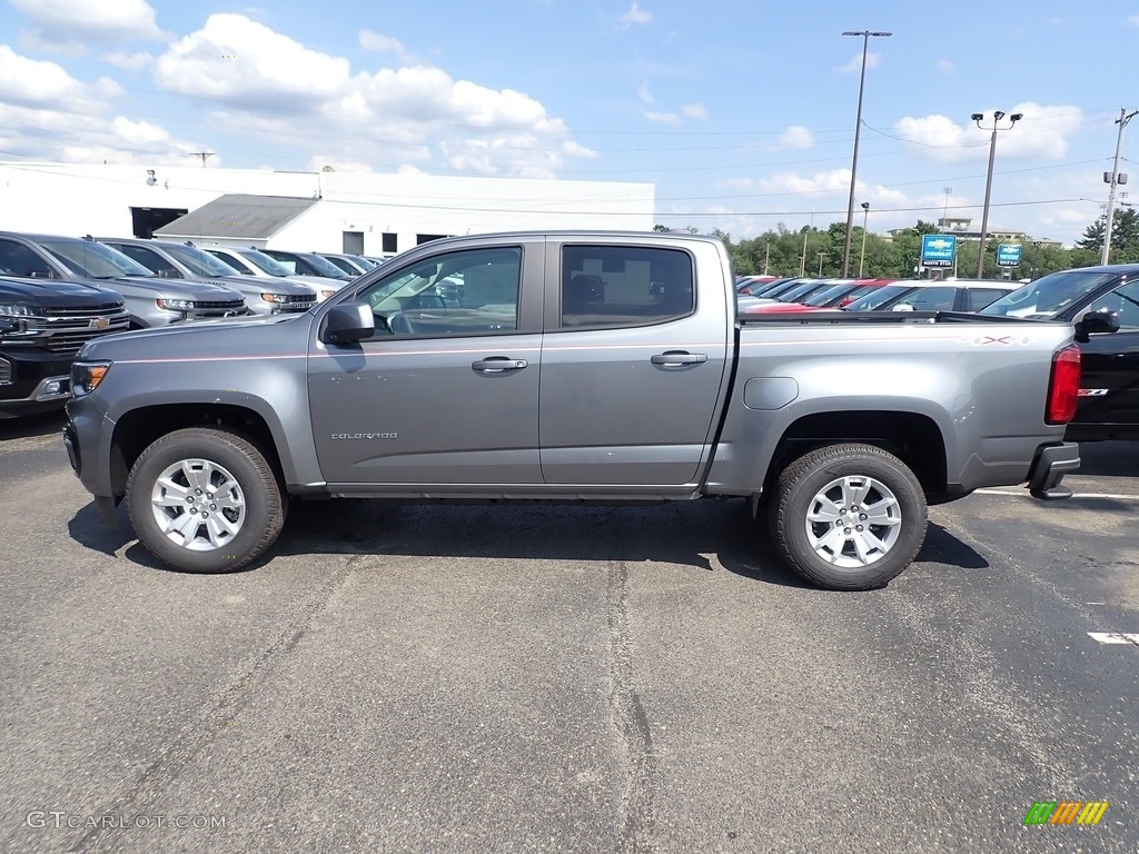 Satin Steel Metallic 2021 Chevrolet Colorado LT Crew Cab 4x4 Exterior Photo #139148845