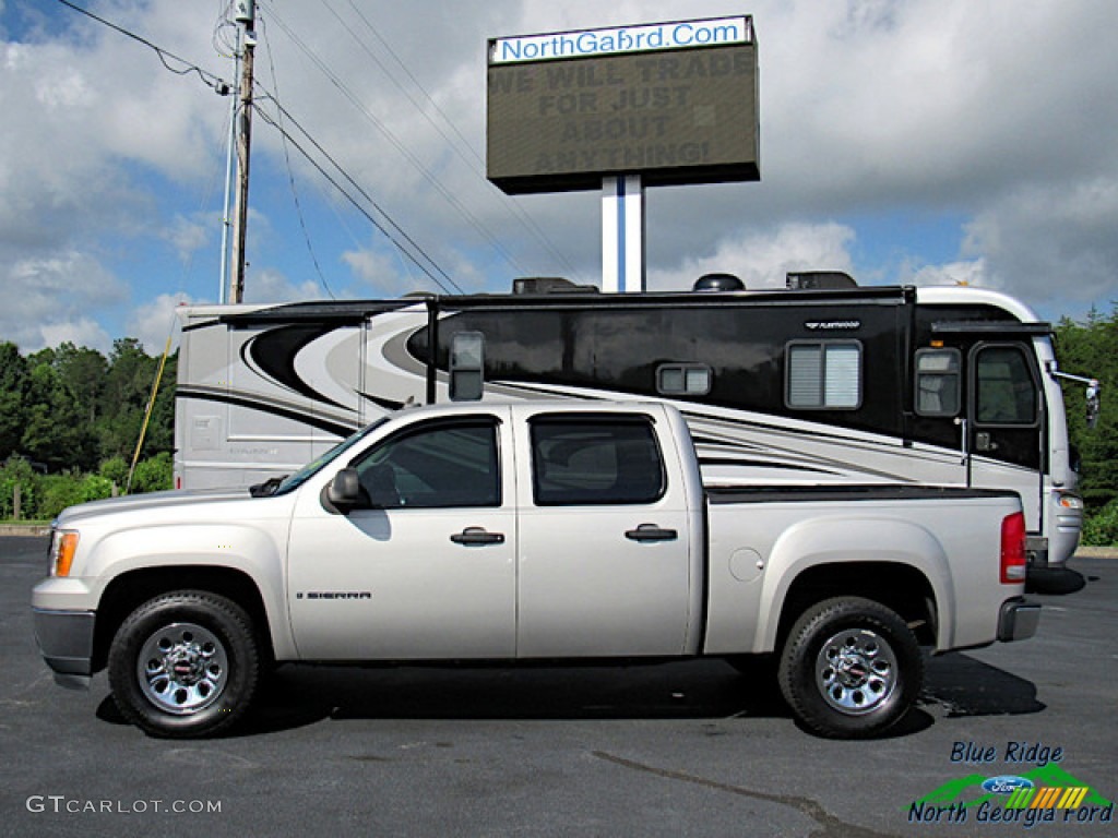 2008 Sierra 1500 SLE Crew Cab - Silver Birch Metallic / Dark Titanium photo #2