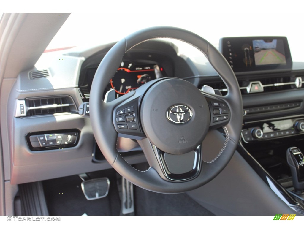 2021 Toyota GR Supra 3.0 Premium Black Steering Wheel Photo #139150838