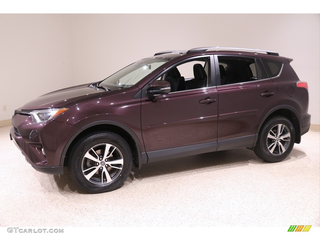 2017 RAV4 XLE - Black Current Metallic / Black photo #3