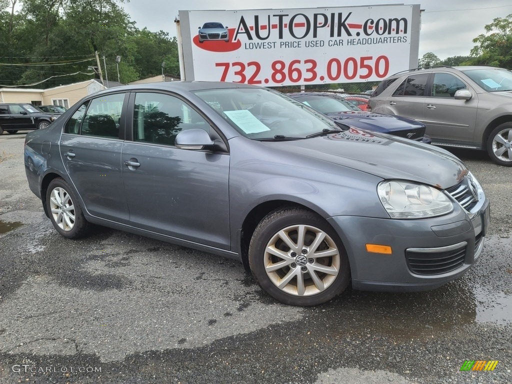 2010 Jetta SE Sedan - Platinum Grey Metallic / Titan Black photo #1