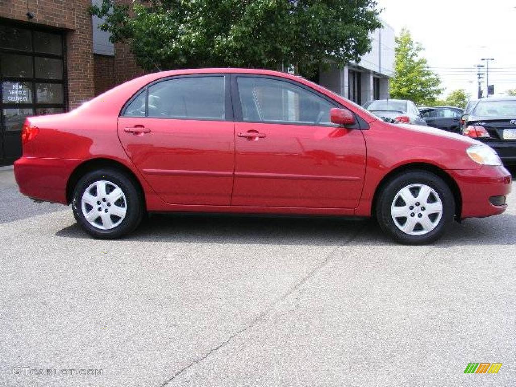 2006 Corolla LE - Impulse Red Pearl / Stone photo #2