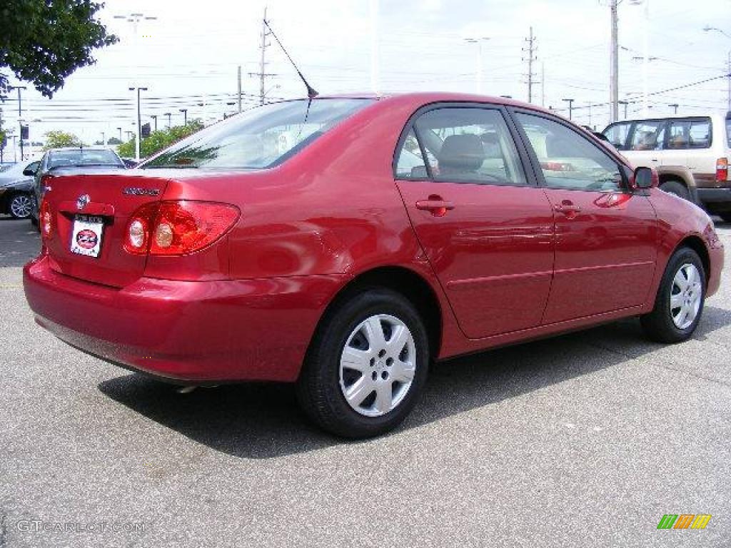 2006 Corolla LE - Impulse Red Pearl / Stone photo #3