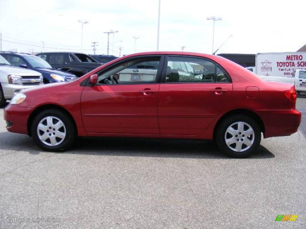 2006 Corolla LE - Impulse Red Pearl / Stone photo #6