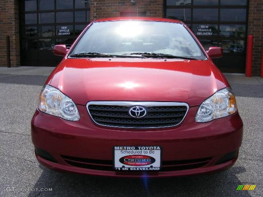 2006 Corolla LE - Impulse Red Pearl / Stone photo #8