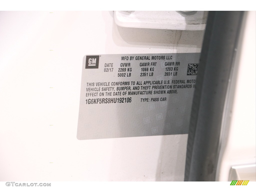 2017 CT6 3.6 Premium Luxury AWD Sedan - Crystal White Tricoat / Cinnamon/Jet Black photo #24