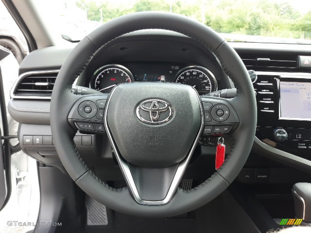 2020 Toyota Camry SE AWD Nightshade Edition Black Steering Wheel Photo #139156864