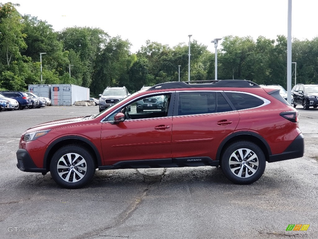 2020 Outback 2.5i Premium - Crimson Red Pearl / Slate Black photo #3