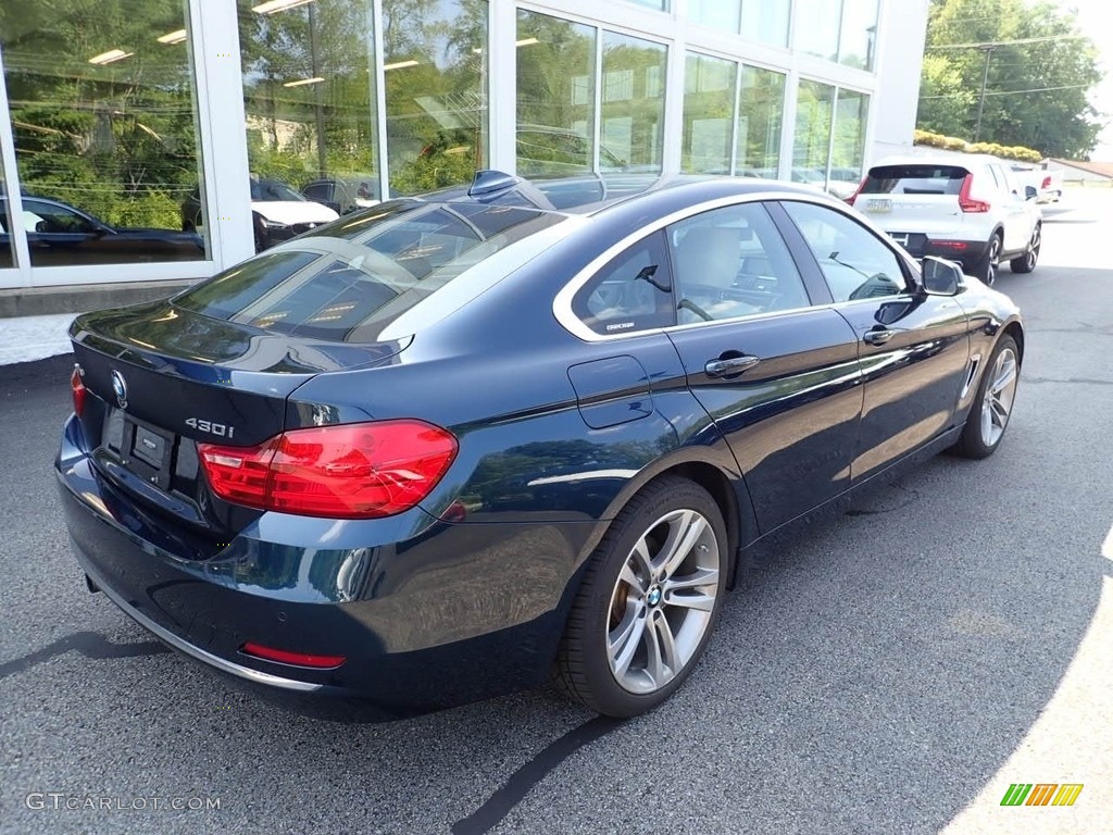 2017 4 Series 430i xDrive Gran Coupe - Midnight Blue Metallic / Black photo #3