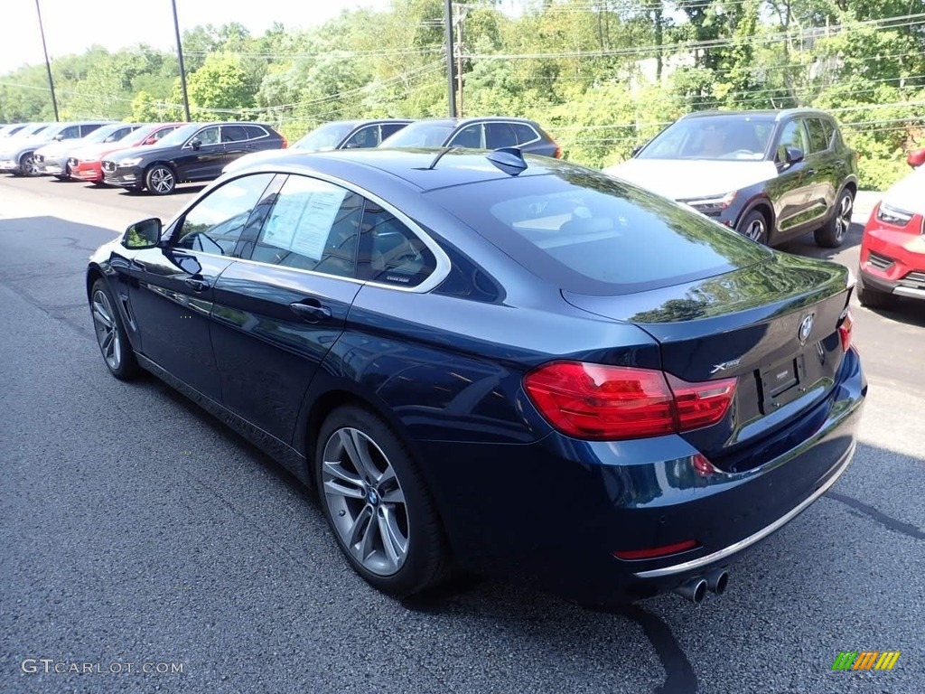 2017 4 Series 430i xDrive Gran Coupe - Midnight Blue Metallic / Black photo #6