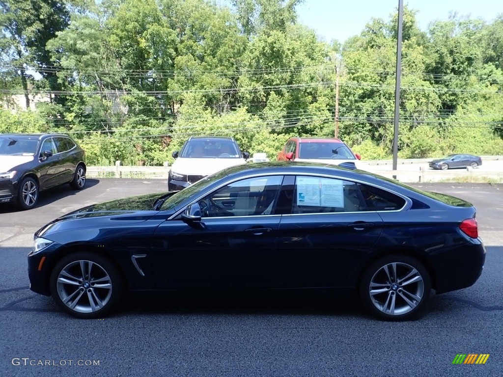 2017 4 Series 430i xDrive Gran Coupe - Midnight Blue Metallic / Black photo #7