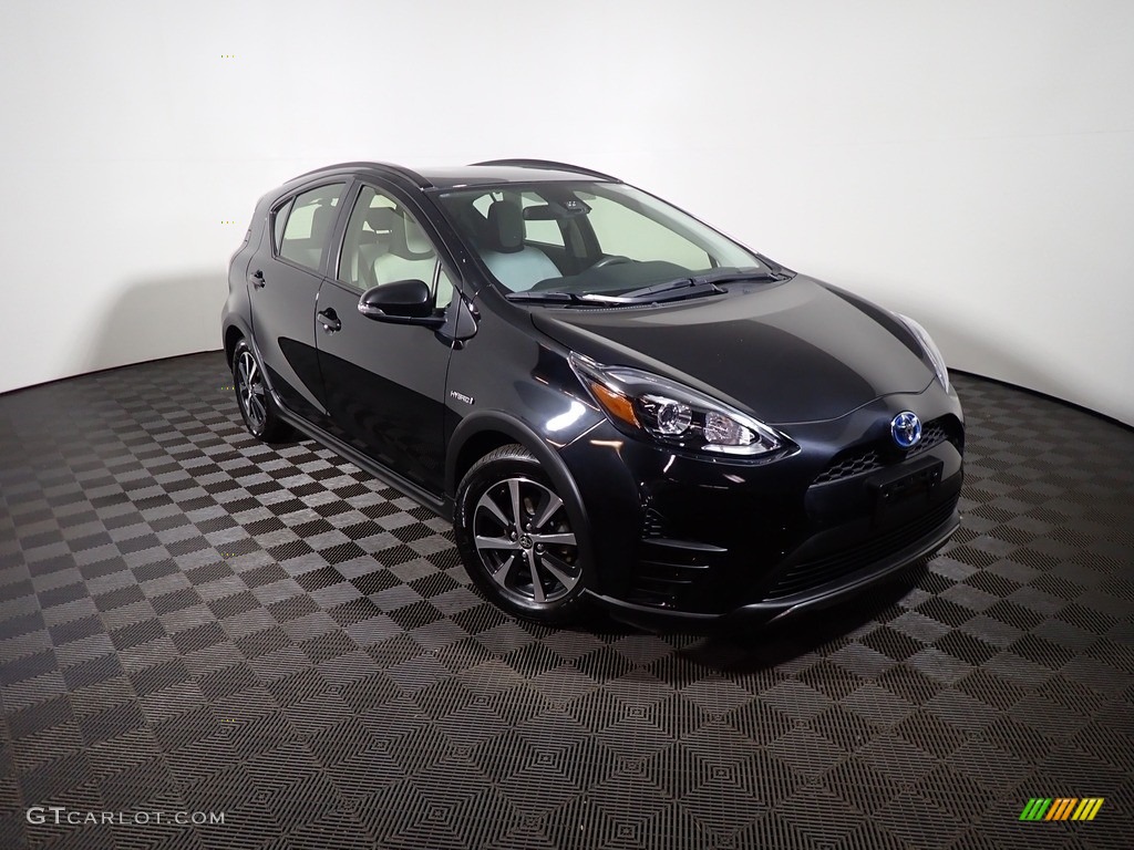 2018 Prius c One - Black Sand Pearl / Black photo #2