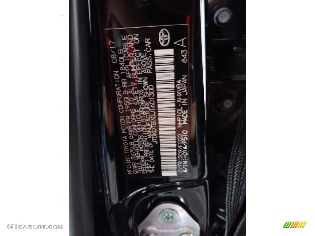 2018 Prius c One - Black Sand Pearl / Black photo #41