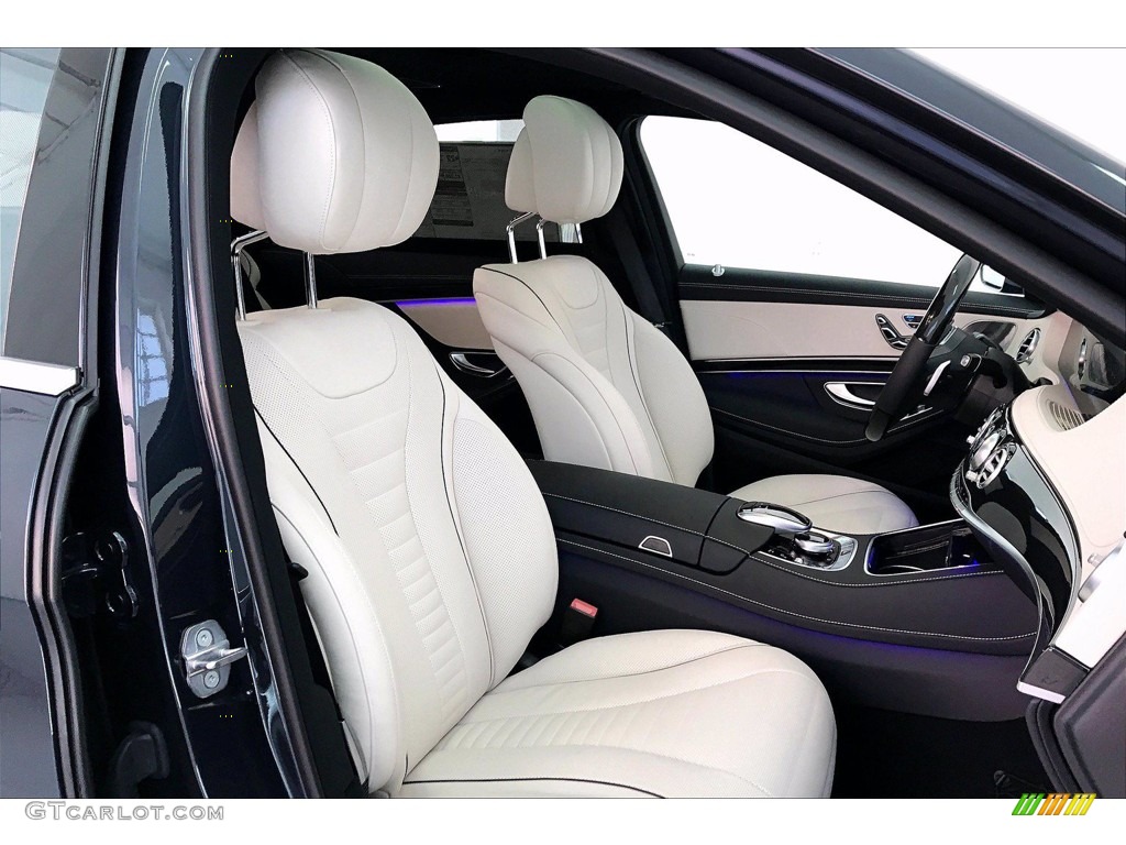 Porcelain/Black Interior 2020 Mercedes-Benz S 450 Sedan Photo #139166296