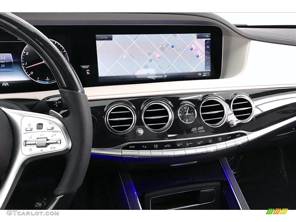 2020 Mercedes-Benz S 450 Sedan Porcelain/Black Dashboard Photo #139166317