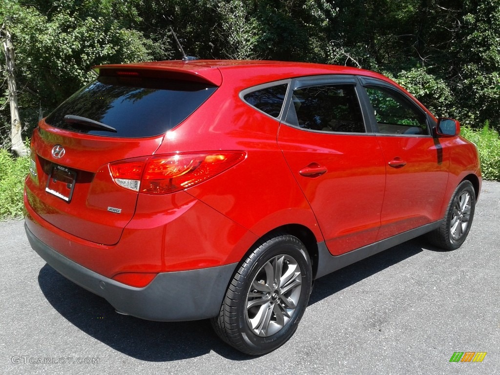 2015 Tucson GLS AWD - Garnet Red / Beige photo #6