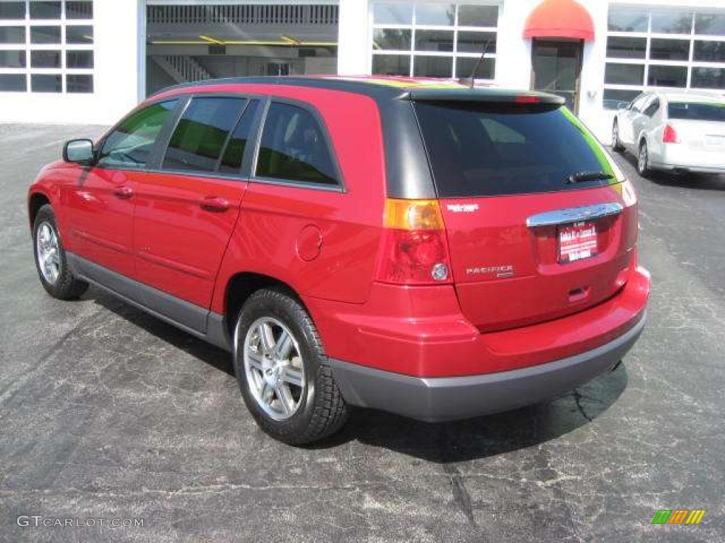 2008 Pacifica Touring - Inferno Red Crystal Pearlcoat / Pastel Slate Gray photo #7