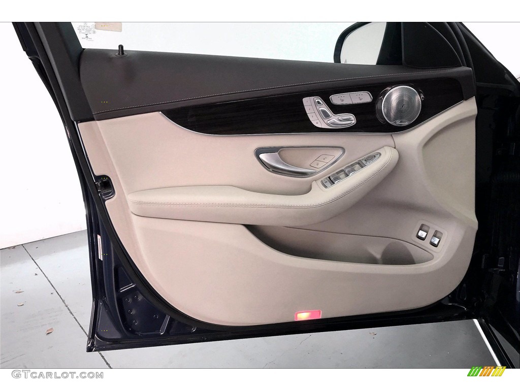 2017 Mercedes-Benz C 350e Plug-in Hybrid Sedan Silk Beige/Black Door Panel Photo #139170553