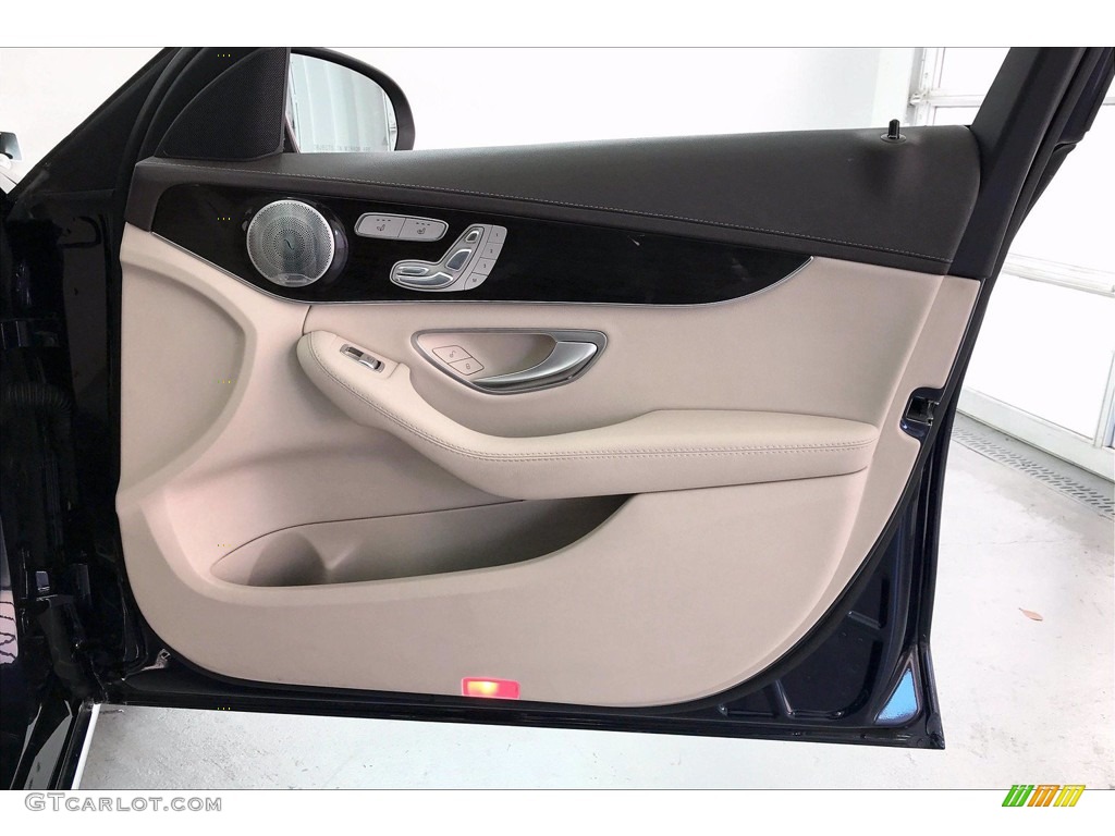 2017 Mercedes-Benz C 350e Plug-in Hybrid Sedan Silk Beige/Black Door Panel Photo #139170604