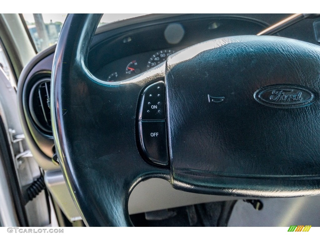 2001 Ford E Series Van E150 Cargo Medium Graphite Steering Wheel Photo #139172084