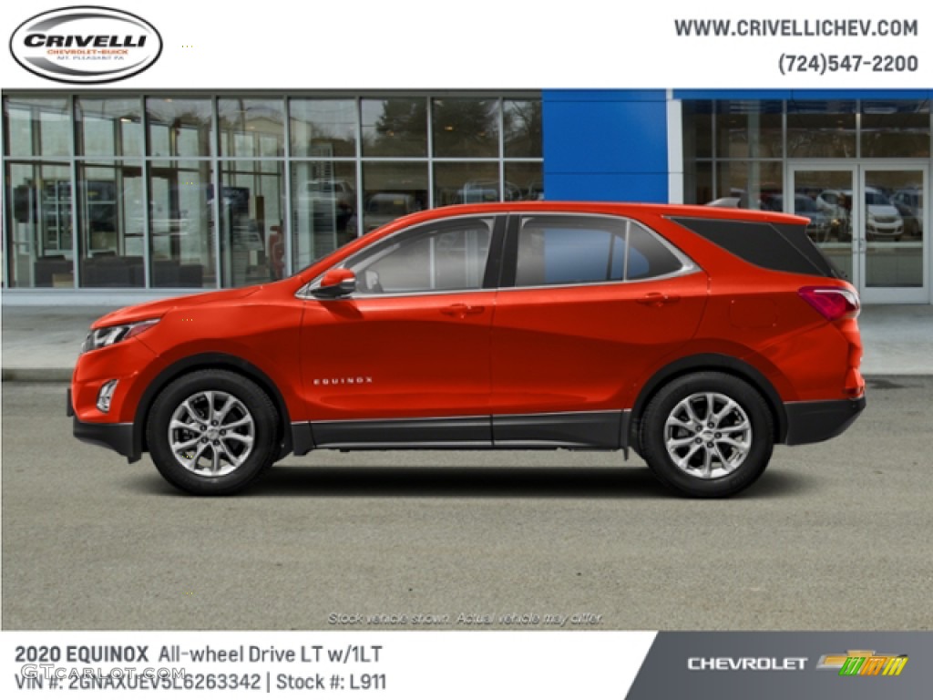 2020 Equinox LT AWD - Cayenne Orange Metallic / Jet Black photo #2